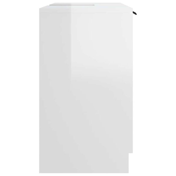vidaXL Ντουλάπι Μπάνιου Γυαλιστερό Λευκό 64,5x33,5x59εκ. Επεξεργ. Ξύλο