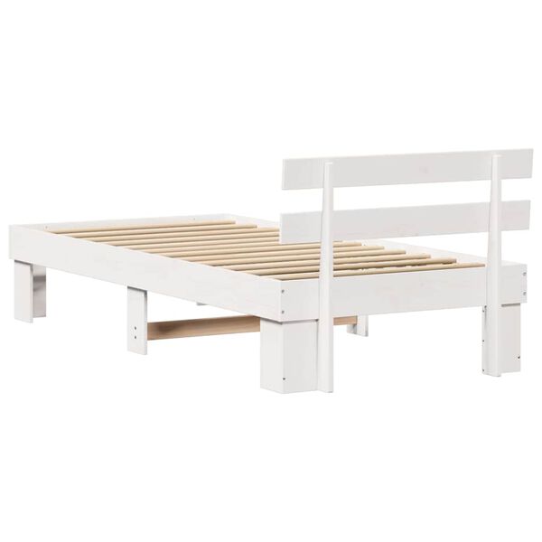 vidaXL Σκελετός Κρεβατιού Λευκό 100 x 200 cm Μασίφ ξύλο πεύκου