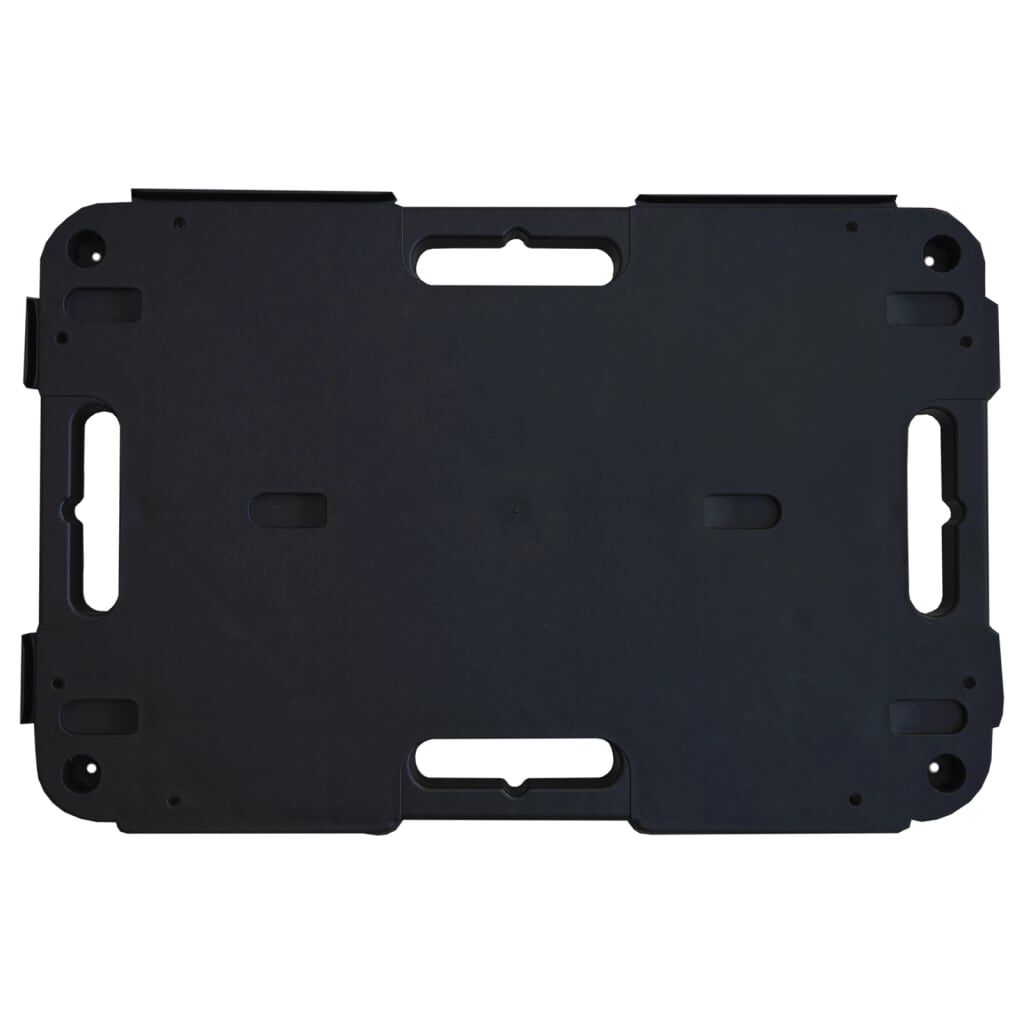 vidaXL Τρόλεϊ Μεταφοράς 5 Τεμ. Μαύρα 58 x 38 x 12 εκ. Πολυπροπυλένιο