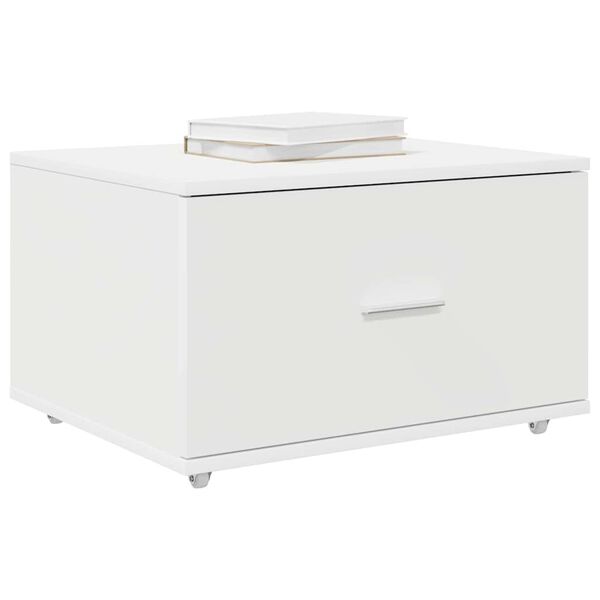 vidaXL Ντουλάπι με Συρτάρια Λευκό 55 x 45 x 33.5 εκ Επεξεργασμένο ξύλο