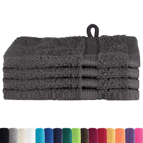vidaXL Πετσέτες 4 pcs Ανθρακί 15 x 21 cm Βαμβάκι
