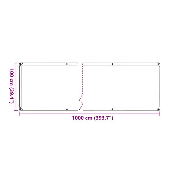 vidaXL Κάλυμμα φυτών με οπές 1x10 m Πολυαιθυλένιο