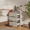 vidaXL Κομοδίνα 2 τεμ. Γκρι Sonoma 40x35x69 εκ. με Μασίφ Ξύλινα Πόδια