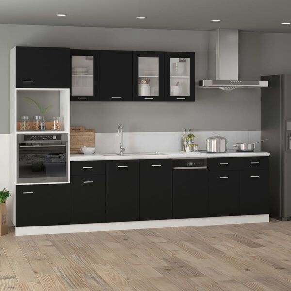 vidaXL Ντουλάπι με Συρτάρι Lyon Μαύρο 80x46x81,5 εκ. Επεξ. Ξύλο