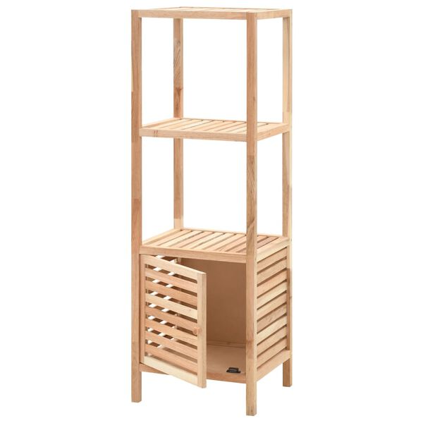 vidaXL Ραφιέρα Μπάνιου 39,5x35,5x123 εκ. από Μασίφ Ξύλο Καρυδιάς