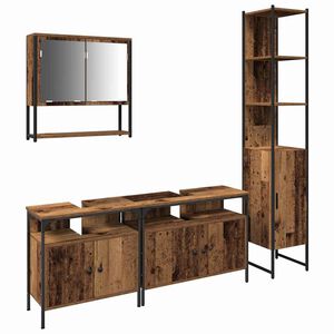 vidaXL &Sigma;&epsilon;&tau; &Epsilon;&pi;ί&pi;&lambda;&omega;&nu; &Mu;&pi;ά&nu;&iota;&omicron;&upsilon; &mu;&epsilon; &rho;ά&phi;&iota; 4 pcs &Pi;&alpha;&lambda;&iota;ό &Xi;ύ&lambda;&omicron; &Epsilon;&pi;&epsilon;&xi;&epsilon;&rho;&gamma;&alpha;&sigma;&mu;έ&nu;&omicron; &xi;ύ&lambda;&omicron;