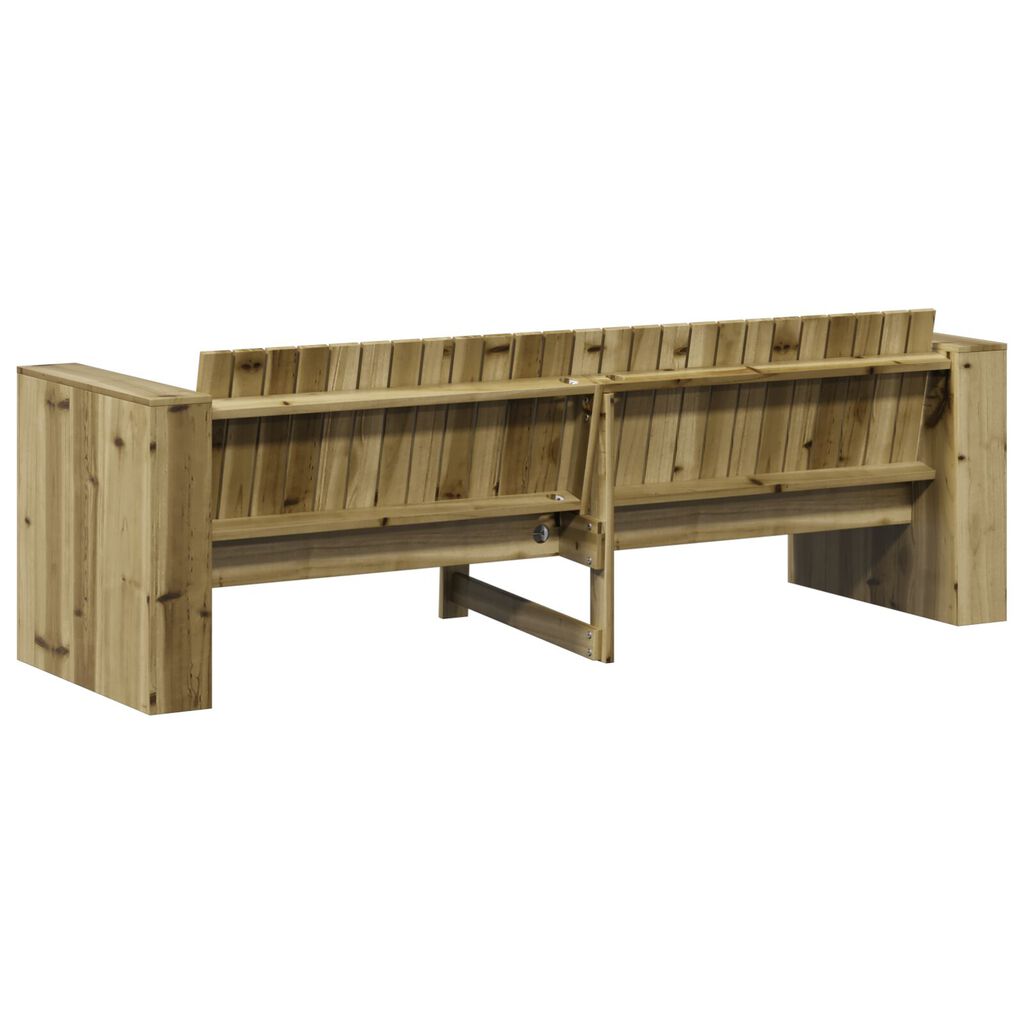 vidaXL Καναπές Κήπου 3-θέσεων 185.5x60x62 εκ. από εμποτισμένο ξύλο πεύκου