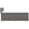 vidaXL Κρεβάτι Boxspring με Στρώμα Γκρι 80 x 200 εκ. Συνθετικό Δέρμα