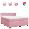 vidaXL &Kappa;&rho;&epsilon;&beta;ά&tau;&iota; Boxspring &mu;&epsilon; &Sigma;&tau;&rho;ώ&mu;&alpha; &Rho;&omicron;&zeta; 180x200 &epsilon;&kappa;. &Beta;&epsilon;&lambda;&omicron;ύ&delta;&iota;&nu;&omicron;