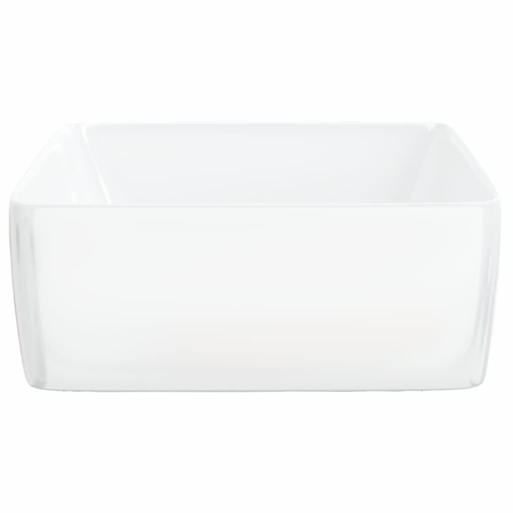 vidaXL Νιπτήρας Ορθογώνιος Λευκός 48 x 37 x 13 εκ. Κεραμικός