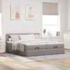 vidaXL Οθωμανικό κρεβάτι με στρώματα Taupe 160x200cm ύφασμα