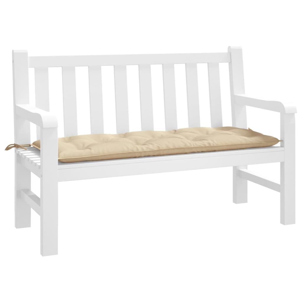 vidaXL Μαξιλάρι Πάγκου Κήπου Μπεζ 120x50x7 εκ. Ύφασμα Oxford