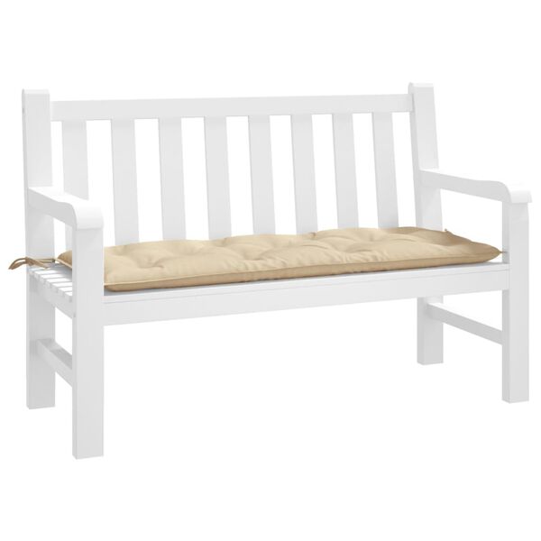 vidaXL Μαξιλάρι Πάγκου Κήπου Μπεζ 120x50x7 εκ. Ύφασμα Oxford