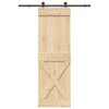 vidaXL Συρόμενη Μεσόπορτα με Μηχανισμό 70 x 210 εκ. Μασίφ Ξύλο Πεύκου