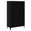 vidaXL Highboard &Mu;&alpha;ύ&rho;&eta; &Delta;&rho;&upsilon;&sigmaf; 70 x 31 x 115 &epsilon;&kappa; &Epsilon;&pi;&epsilon;&xi;&epsilon;&rho;&gamma;&alpha;&sigma;&mu;έ&nu;&omicron; &Xi;ύ&lambda;&omicron;