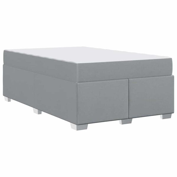 vidaXL Σκελετός Κρεβατιού Άλλο Ανοιχτό γκρι 120 x 190 cm ύφασμα