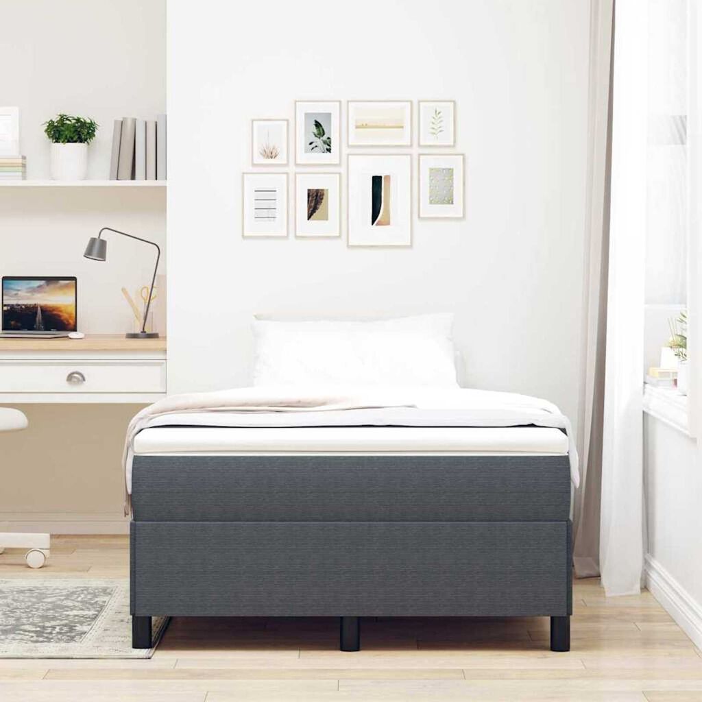 vidaXL Σκελετός Κρεβατιού Σκούρο γκρι 120 x 200 cm Βελούδο