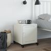 vidaXL Κομοδίνο Λευκό 36x39x43,5 εκ. από Χάλυβα