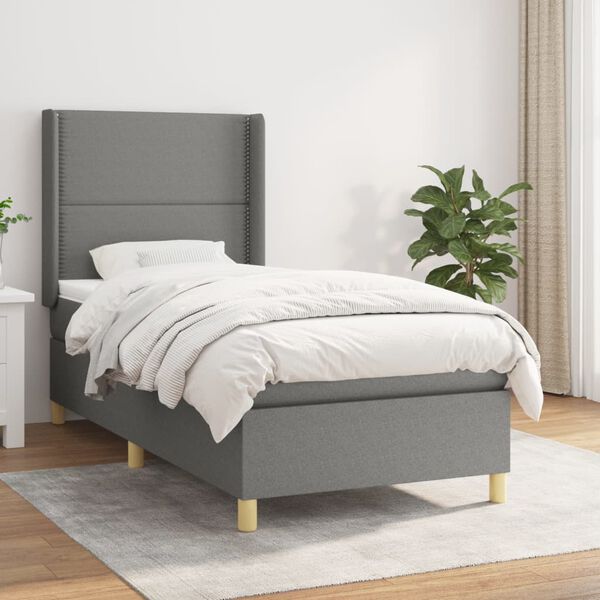 vidaXL &Kappa;&rho;&epsilon;&beta;ά&tau;&iota; Boxspring &mu;&epsilon; &Sigma;&tau;&rho;ώ&mu;&alpha; &Sigma;&kappa;&omicron;ύ&rho;&omicron; &Gamma;&kappa;&rho;&iota; 100x200 &epsilon;&kappa;. &Upsilon;&phi;&alpha;&sigma;&mu;ά&tau;&iota;&nu;&omicron;