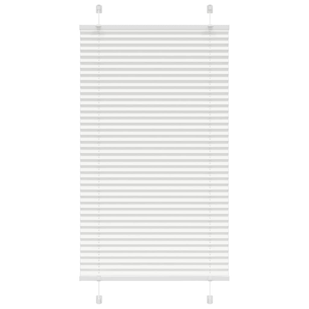 vidaXL Πλισέ περσίδα Λευκό 75x100 cm Πλάτος υφάσματος 74,4 cm