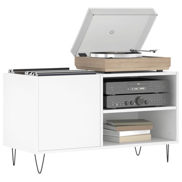 vidaXL Δισκοθήκη Λευκή 85 x 38 x 48 εκ. από Επεξεργασμένο Ξύλο