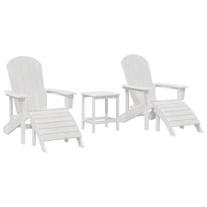 vidaXL Έπιπλα Χαλάρωσης Κήπου 3 pcs Λευκό 38 x 38 x 46cm Πλαστικό