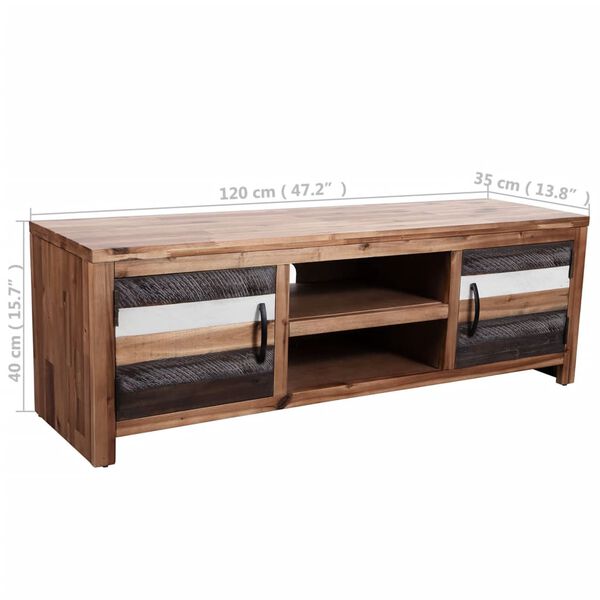 vidaXL Έπιπλο Τηλεόρασης 120 x 35 x 40 εκ. από Μασίφ Ξύλο Ακακίας