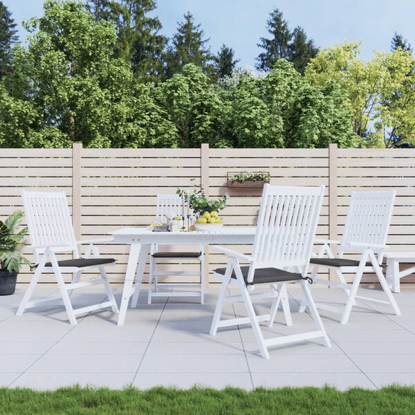 vidaXL Μαξιλάρια Καρέκλας Κήπου 4τεμ Ανθρακί 50x50x4 εκ. Oxford Ύφασμα