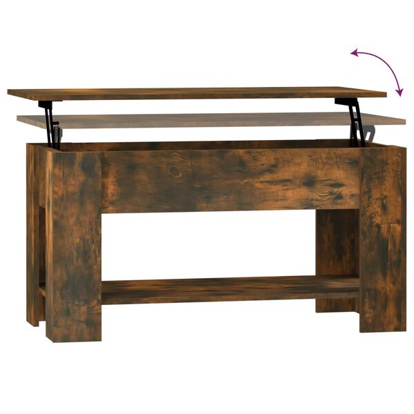 vidaXL Τραπεζάκι Σαλονιού Καπνιστή Δρυς 101x49x52 εκ. Επεξεργ. Ξύλο