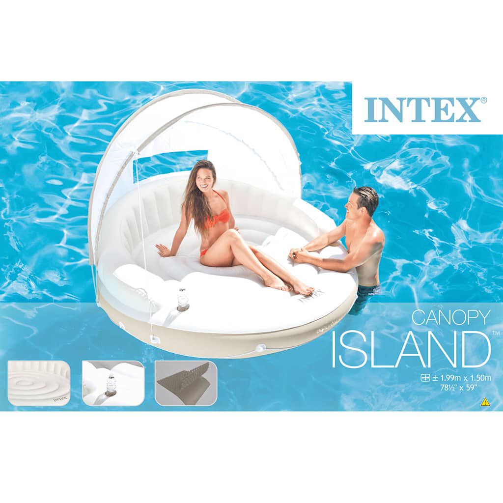 Intex Στρώμα Θαλάσσης Φουσκωτό με Σκίαστρο 199 x 150 εκ. 58292 EU