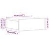 vidaXL Κομοδίνα Κρεμαστά 2 τεμ. Μαύρα 40x30x15 εκ. από Επεξ. Ξύλο