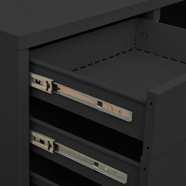 vidaXL Ντουλάπα Γραφείου Ανθρακί 90 x 40 x 102 εκ. Ατσάλινη
