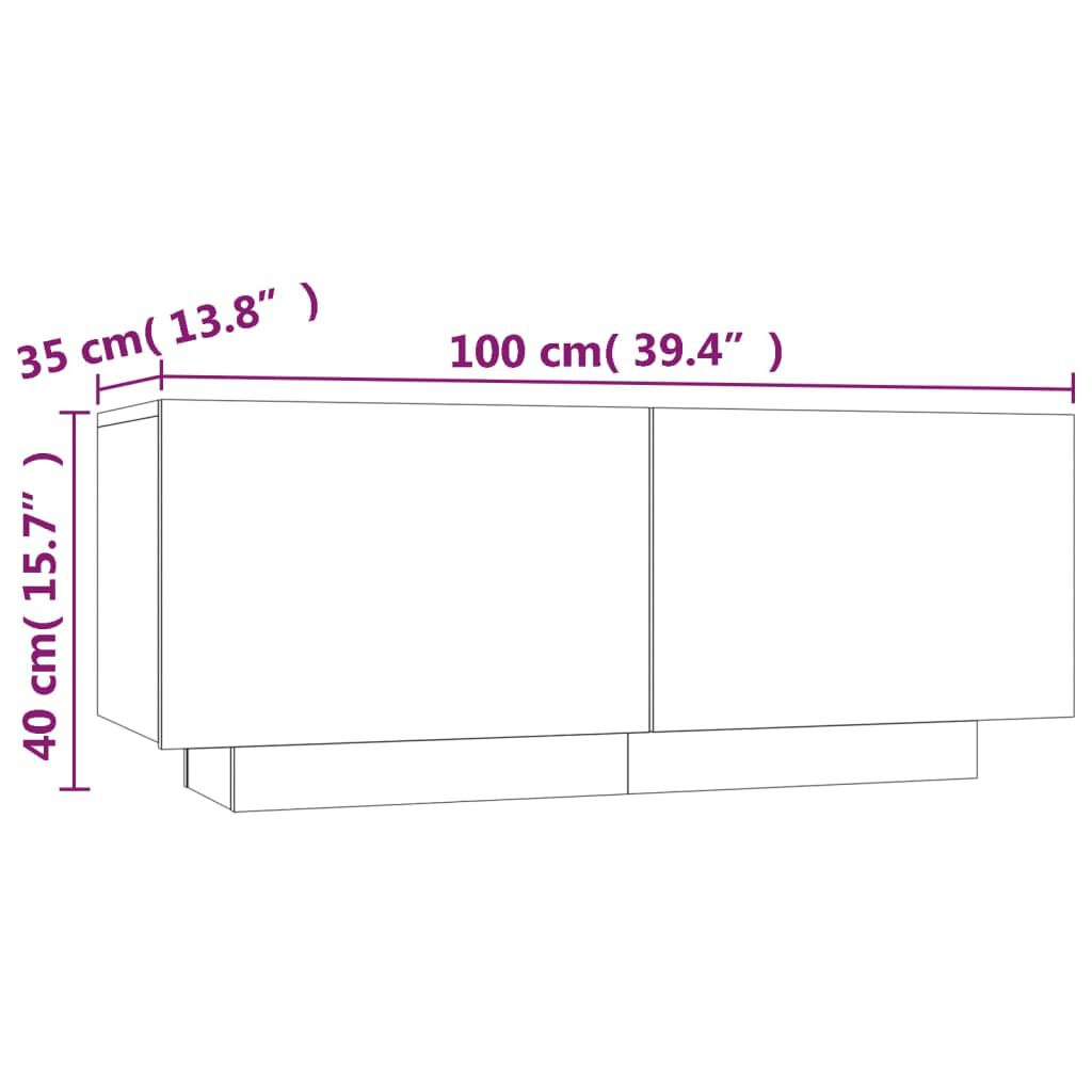 vidaXL Σετ Επίπλων Τηλεόρασης 2 Τεμαχίων LED Γκρι Sonoma Επεξεργ. Ξύλο