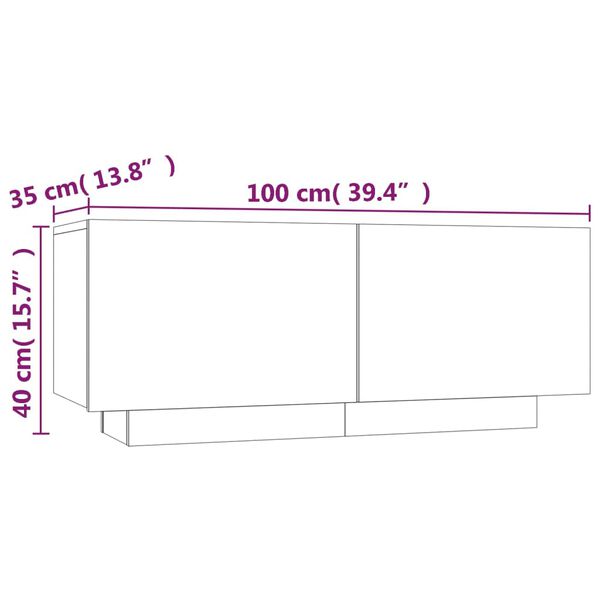 vidaXL Σετ Επίπλων Τηλεόρασης 2 Τεμαχίων LED Γκρι Sonoma Επεξεργ. Ξύλο