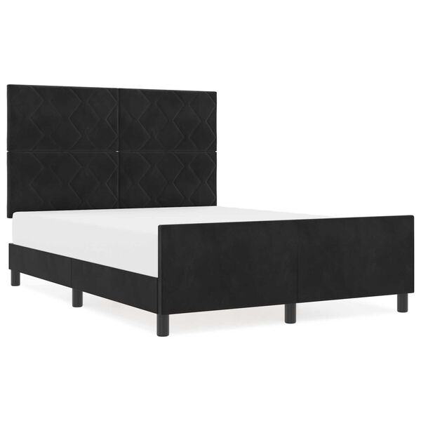 vidaXL Κρεβάτι Μαύρο 140x200 εκ. Βελούδο