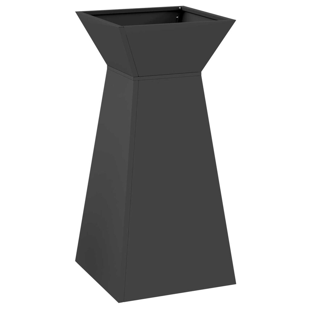 vidaXL Γλάστρα Πυλώνας Μαύρο 35 x 35 x 73 εκ. Ατσάλι