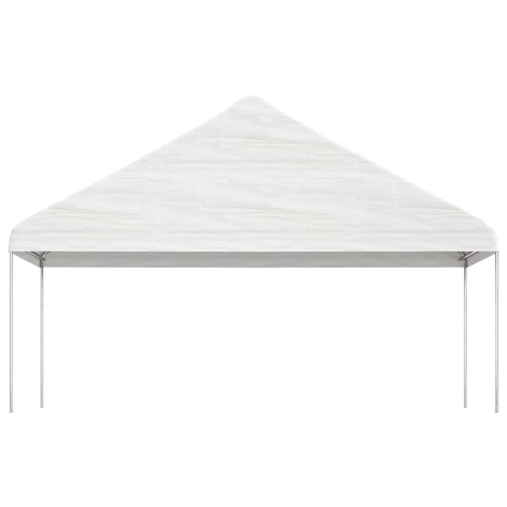 vidaXL Κιόσκι με Τέντα Λευκό 4,46 x 5,88 x 3,75 μ. από Πολυαιθυλένιο