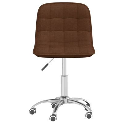 3086721 vidaXL Swivel Dining Chairs 4 pcs Brown Fabric (2x334012)