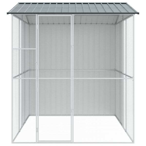 vidaXL Κλουβί Πουλιών Ανθρακί 215x310x247 εκ. Χάλυβας