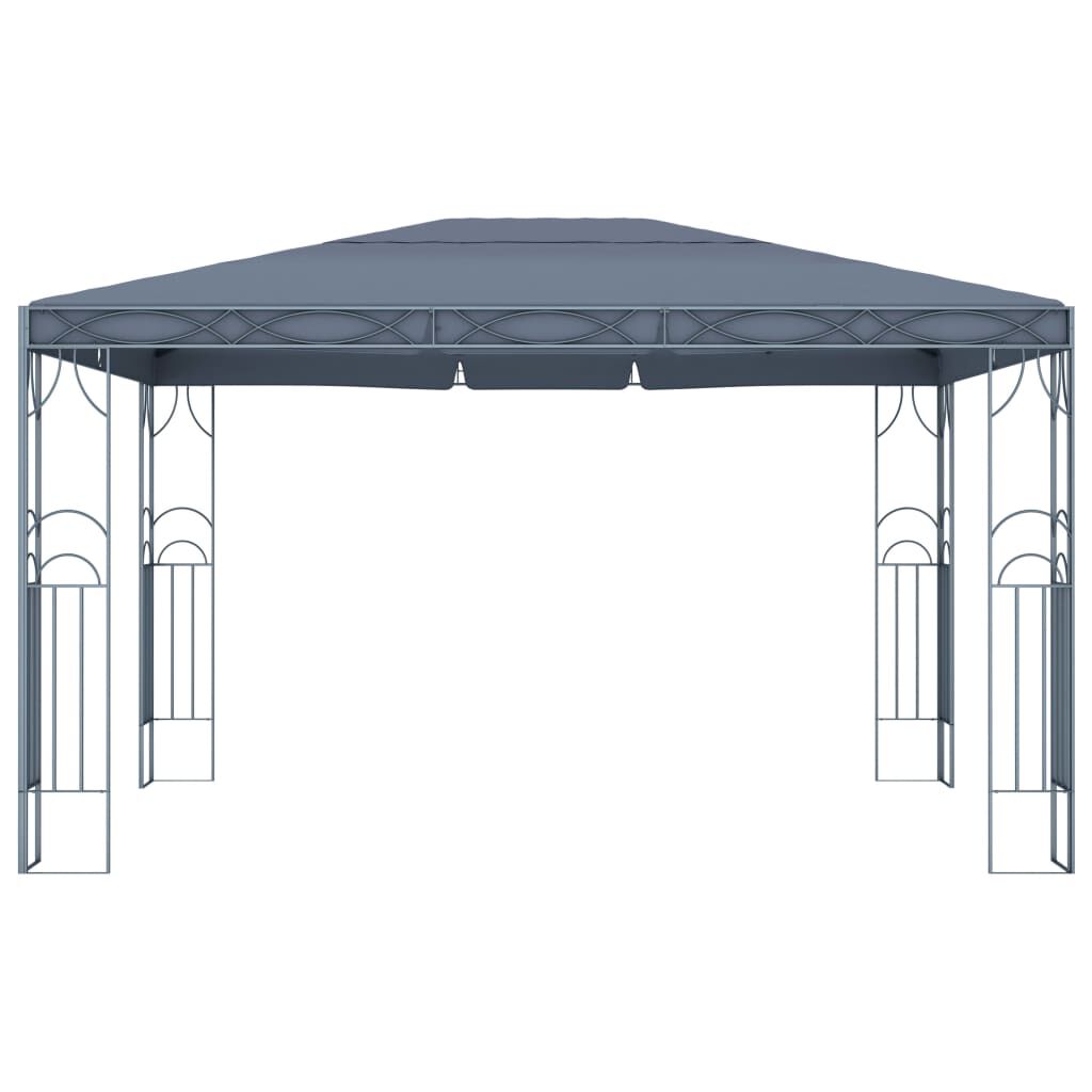vidaXL Κιόσκι με Φωτάκια LED Ανθρακί 400 x 300 εκ.
