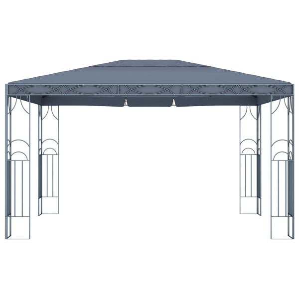 vidaXL Κιόσκι με Φωτάκια LED Ανθρακί 400 x 300 εκ.