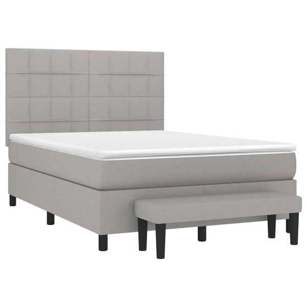 vidaXL &Kappa;&rho;&epsilon;&beta;ά&tau;&iota; Boxspring &mu;&epsilon; &Sigma;&tau;&rho;ώ&mu;&alpha; &Alpha;&nu;&omicron;&iota;&chi;&tau;ό &Gamma;&kappa;&rho;&iota; 140x190 &epsilon;&kappa;. &Upsilon;&phi;&alpha;&sigma;&mu;ά&tau;&iota;&nu;&omicron;