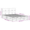 vidaXL Σκελετός Κρεβατιού Χωρίς Στρώμα 140x200 εκ Μασίφ Ξύλο Πεύκου