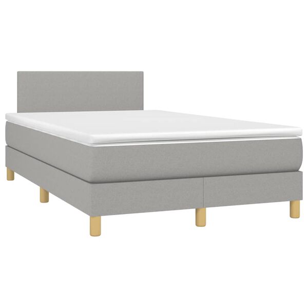 vidaXL &Kappa;&rho;&epsilon;&beta;ά&tau;&iota; Boxspring &mu;&epsilon; &Sigma;&tau;&rho;ώ&mu;&alpha; & LED &Alpha;&nu;.&Gamma;&kappa;&rho;&iota; 120x200 &epsilon;&kappa; &Upsilon;&phi;&alpha;&sigma;&mu;ά&tau;&iota;&nu;&omicron;
