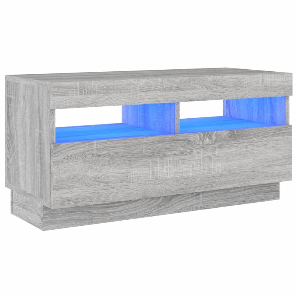 vidaXL Έπιπλο Τηλεόρασης με LED Γκρι Sonoma 80x35x40 εκ.