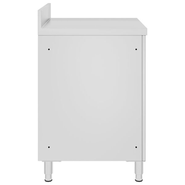 vidaXL Ερμάριο Πάγκος Εργασίας 60 x 60 x 96 εκ. από Ανοξείδωτο Ατσάλι