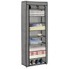 vidaXL Παπουτσοθήκη με Κάλυμμα Γκρι 57 x 29 x 162 εκ. Υφασμάτινη