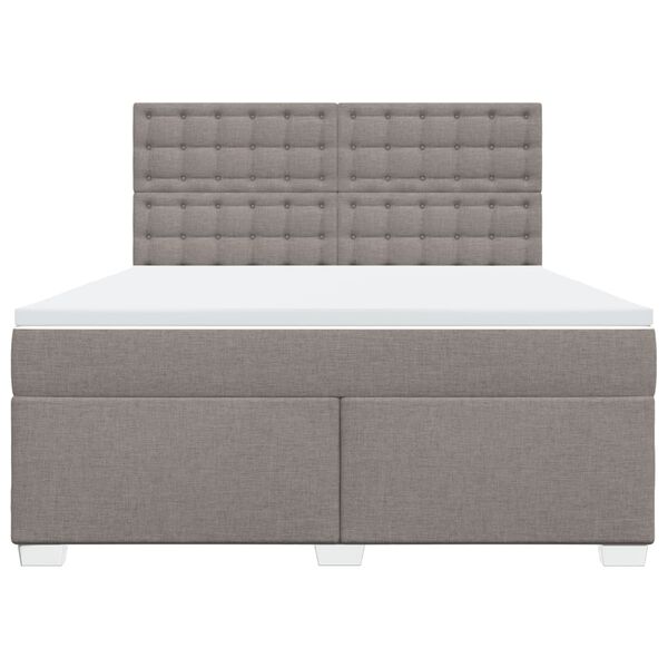 vidaXL &Kappa;&rho;&epsilon;&beta;ά&tau;&iota; Boxspring &mu;&epsilon; &Sigma;&tau;&rho;ώ&mu;&alpha; Taupe 180x200 &epsilon;&kappa;. &Upsilon;&phi;&alpha;&sigma;&mu;ά&tau;&iota;&nu;&omicron;