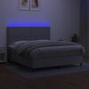 vidaXL &Kappa;&rho;&epsilon;&beta;ά&tau;&iota; Boxspring &mu;&epsilon; &Sigma;&tau;&rho;ώ&mu;&alpha; & LED &Alpha;&nu;.&Gamma;&kappa;&rho;&iota; 160x200&epsilon;&kappa;. &Upsilon;&phi;&alpha;&sigma;&mu;ά&tau;&iota;&nu;&omicron;