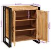 vidaXL Κομοδίνο Καφέ 38 x 33 x 58 εκ. Στέρεο τραχύ ξύλο μάνγκο